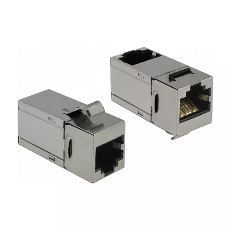 Delock Keystone Modul RJ45 Buchse zu RJ45 Buchse Cat.6 STP 90° 86371