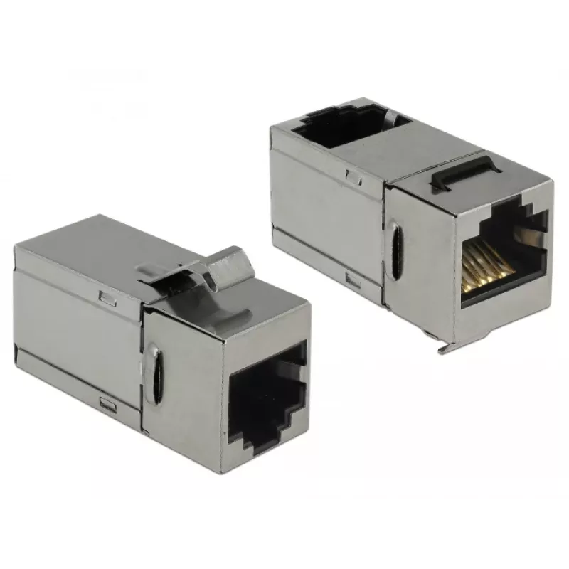 Delock Keystone Modul RJ45 Buchse zu RJ45 Buchse Cat.6 STP 90° 86371
