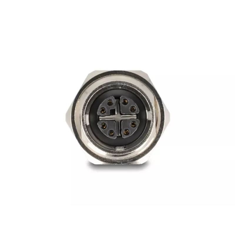 Delock M12 Adapter X-codiert 8-polig Buchse auf RJ45 Buchse Cat.6A STP Metall 60685
