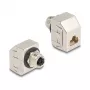 Delock M12 Adapter X-codiert 8-polig Buchse auf RJ45 Buchse Cat.6A STP Metall 60685