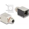 Delock M12 Adapter X-kodiert 8 Pin Buchse auf RJ45 Buchse Cat.6A STP geschirmt gerade