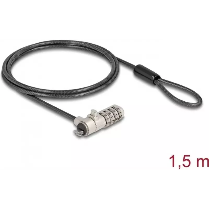 DELOCK Navilock Laptop-Schloss mit Zahlenschloss für HP Nano Slot - Kohlenstoffstahlkabel (20967)