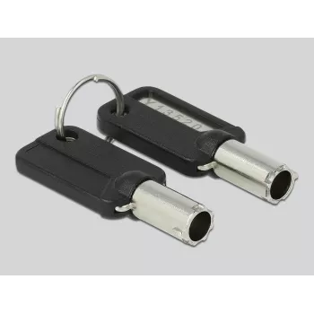 Delock Navilock Notebook-Sicherheitskabel mit 3 Verriegelungsköpfen für Kensington, Noble Wedge und Nano Slot (20676)