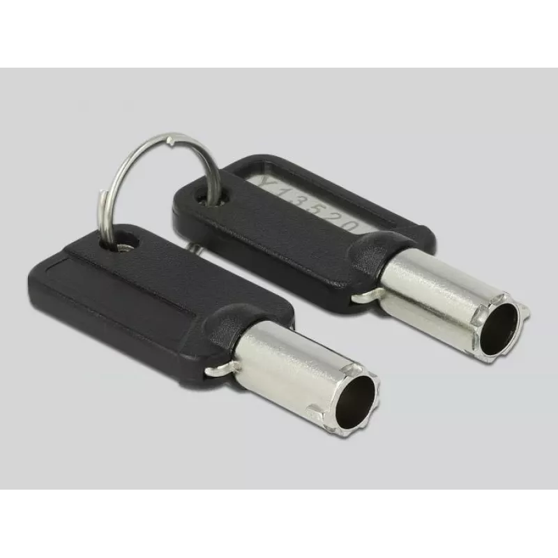Delock Navilock Notebook-Sicherheitskabel mit 3 Verriegelungsköpfen für Kensington, Noble Wedge und Nano Slot (20676)