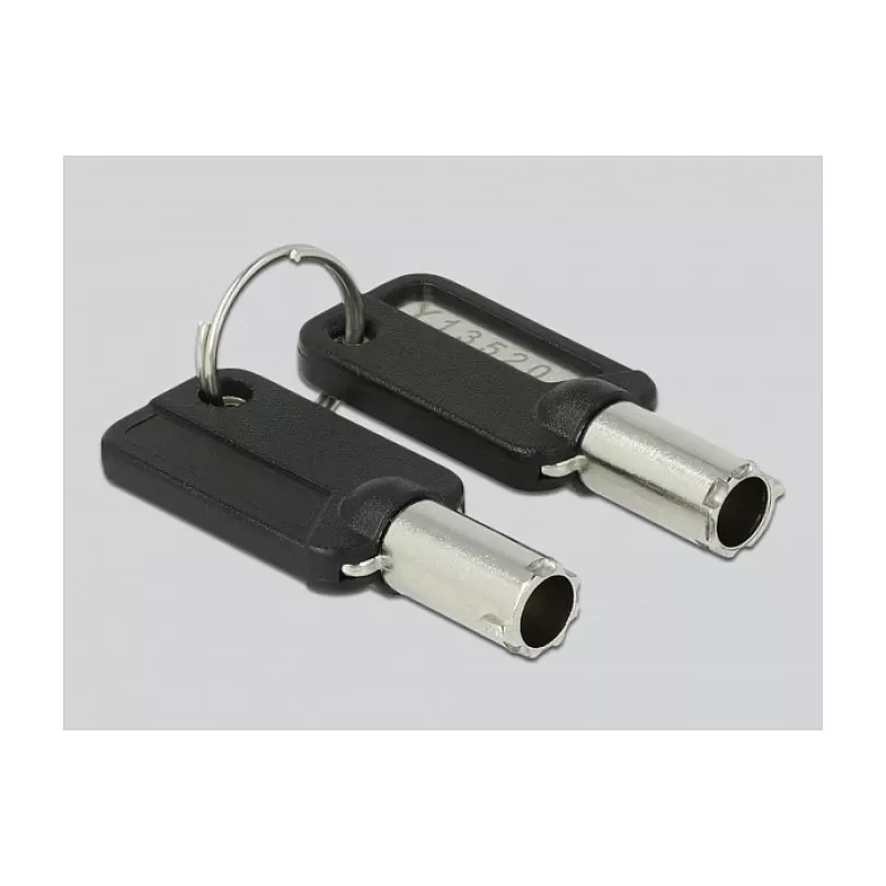 Delock Navilock Notebook-Sicherheitskabel mit 3 Verriegelungsköpfen für Kensington, Noble Wedge und Nano Slot (20676)