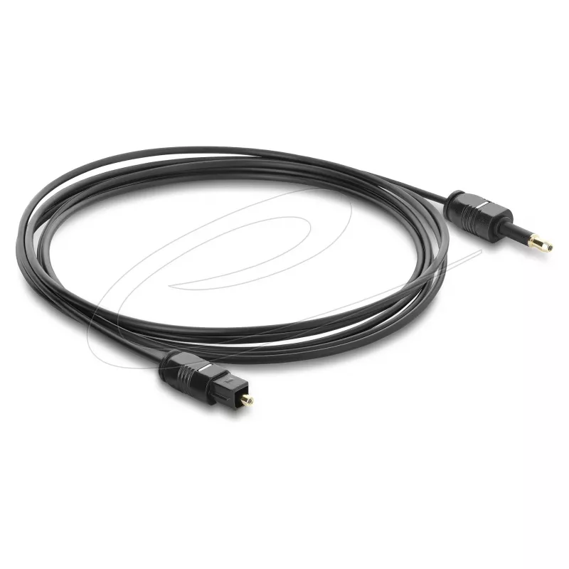 Delock Optical Audio Cable – Mini TOSLINK 3.5mm auf TOSLINK, 2m, Schwarz