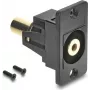 Delock Panel-Montage 3,5 mm 3-Pin Klinken-Kupplung Buchse zu Buchse Vergoldet Schwarz 91207