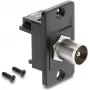 DELOCK Einbauadapter IEC C14 Stecker auf F-Buchse, Schwarz 91204