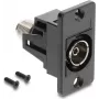 DELOCK Einbauadapter IEC C14 auf F-Buchse Schwarz 91195