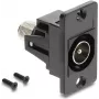 DELOCK Einbauadapter IEC-Stecker auf F-Buchse Schwarz 91197