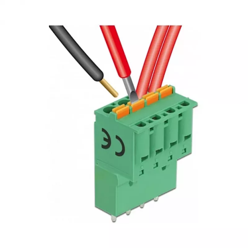 Delock PCB-Anschlussklemmen-Set 4-polig 5,08 mm Rastermaß vertikal (66501)
