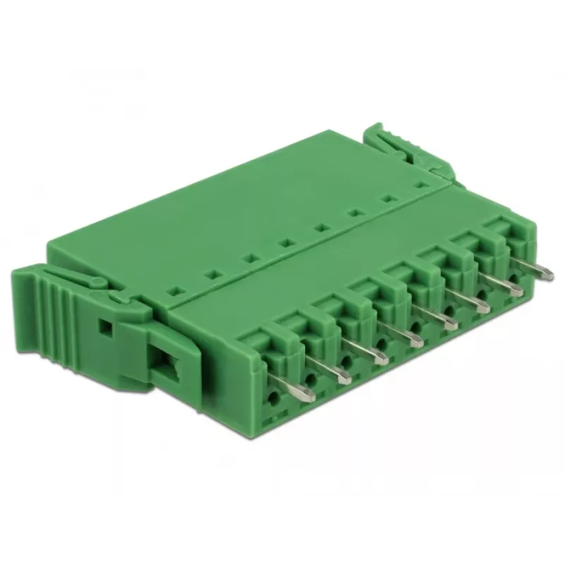 Delock PCB-Klemmenblock-Set 8-polig 3,81 mm Rastermaß vertikal grün (10 Stück) 65974