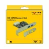Delock PCI Express x1 Karte zu 2 x USB 3.2 Gen 1 Typ-A, Low-Profile