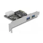 Delock PCI Express x1 Karte zu 2 x USB 3.2 Gen 1 Typ-A, Low-Profile