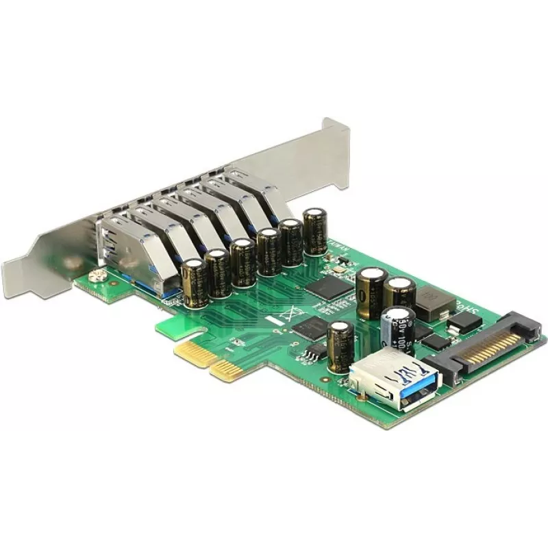 Delock PCI Express x1 Karte zu 6 x externen + 1 x internen USB 3.0