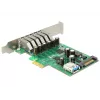 Delock PCI Express x1 Karte zu 6 x externen + 1 x internen USB 3.0