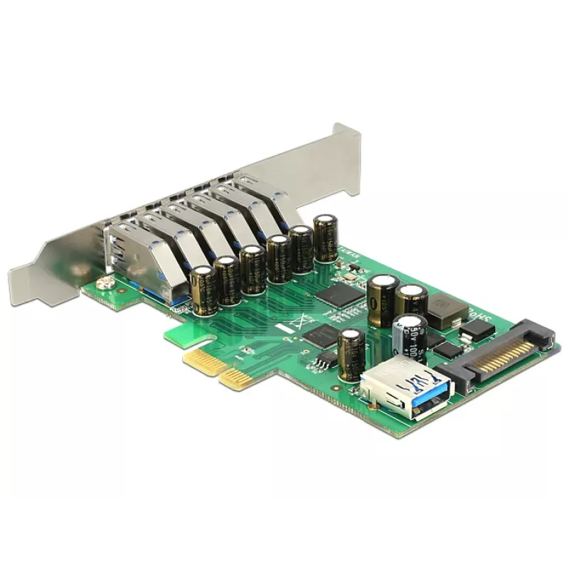 Delock PCI Express x1 Karte zu 6 x externen + 1 x internen USB 3.0