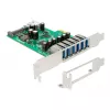Delock PCI Express x1 Karte zu 6 x externen + 1 x internen USB 3.0