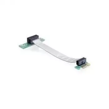 Delock PCI Express x1 zu x1 Riser-Karte mit flexiblem Kabel, 13 cm, links ausgerichtet