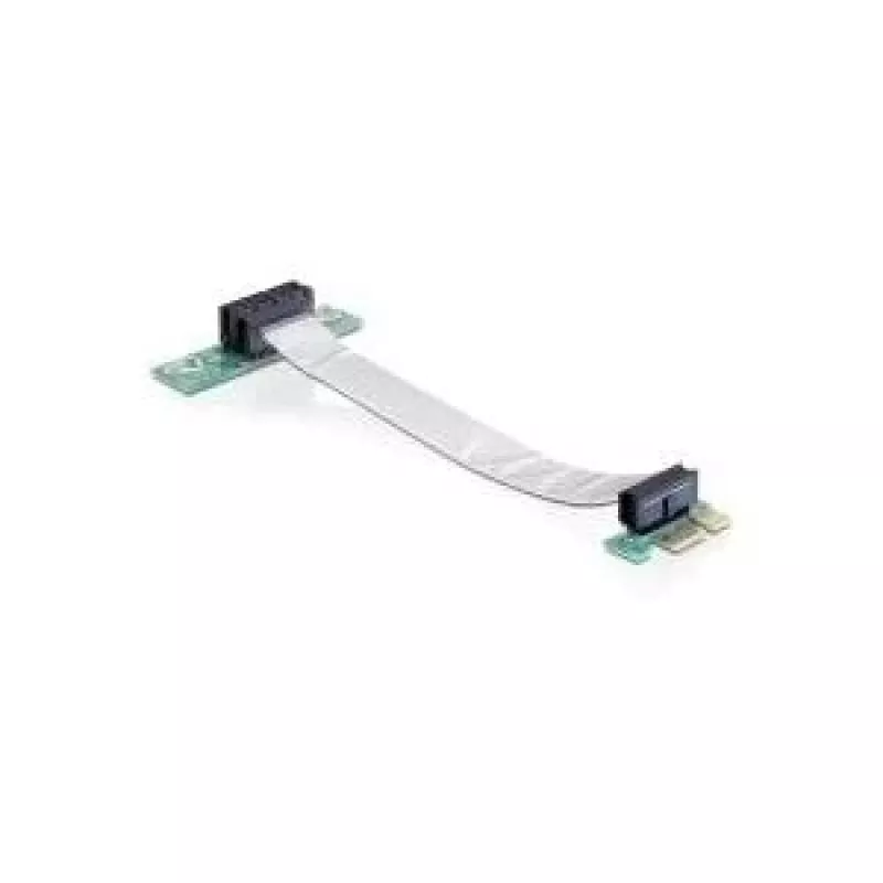 Delock PCI Express x1 zu x1 Riser-Karte mit flexiblem Kabel, 13 cm, links ausgerichtet