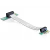Delock PCI Express x1 zu x1 Riser-Karte mit flexiblem Kabel, 13 cm, links ausgerichtet