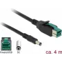 Delock Powered USB Kabel - USB PlusPower (12V) Stecker auf DC 2,1/5,5mm Stecker - 12V - 4m - Schwarz