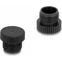Delock Schutzkappe für M12-Buchse, zum Aufschrauben, Kunststoff, IP67 staubdicht & wasserdicht, Schwarz (60845)