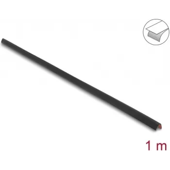 Delock PVC selbstklebendes geripptes Kantenschutzprofil 25 x 25 mm, 1 m, Schwarz 18490
