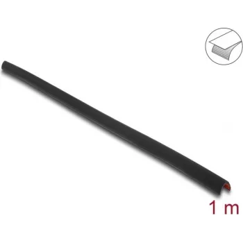Delock PVC selbstklebendes geripptes Kantenschutzprofil 35 x 35 mm, 1 m, Schwarz 18491