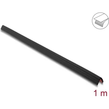 Delock PVC selbstklebendes geripptes Kantenschutzprofil, 40 x 40 mm, 1 m, Schwarz 18492