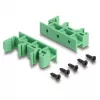 Delock RJ45 2 x Buchse auf 2 x Klemmenblock mit Druckknopf für DIN-Schiene (66994)