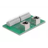 Delock RJ45 2 x Buchse auf 2 x Klemmenblock mit Druckknopf für DIN-Schiene gewinkelt (66995)