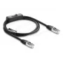 Delock RJ45 Patchkabel Cat.6 F/UTP 1 m Schwarz mit Schalter
