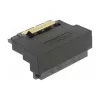 Delock SATA 22 Pin Buchse auf Stecker Adapter mit Verriegelung – nach unten abgewinkelt