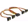 DeLOCK SATA-Stromverteilerkabel - 15-polig Stecker gerade zu 15-polig Buchse gewinkelt, 15cm, 3,3/5/12V, verriegelnd, Schwarz/Gelb/Rot/Orange 60167