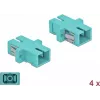 DeLOCK SC Multimode OM3 LWL-Kupplung, Simplex, Hellblau, 4er-Pack 85994