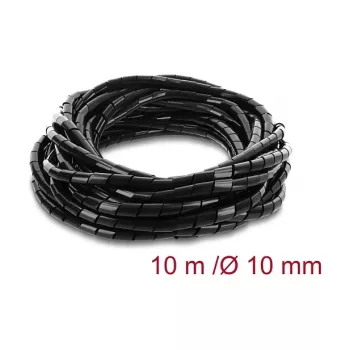Delock Spiralschlauch 10 mm Durchmesser 10 m Schwarz