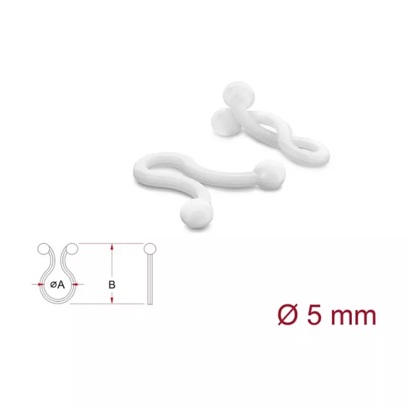 Delock Spiralschlauch 5 mm Transparent, 100 Stück