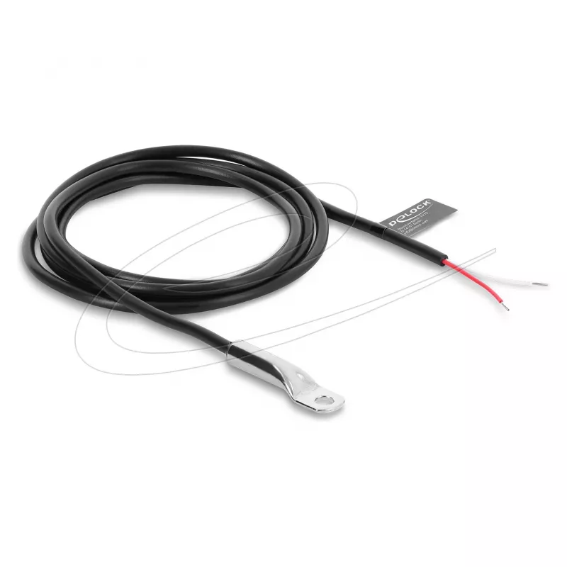 Delock Temperatursensor-Kabel M4 NTC 10 kOhm B25/50 3950K 1 m PVC Schwarz