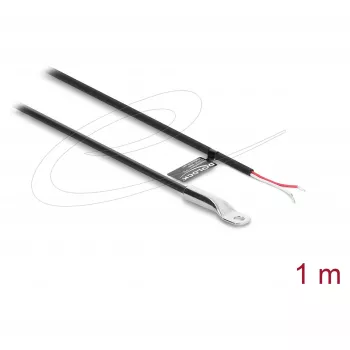 Delock Temperatursensor-Kabel M4 NTC 10 kOhm B25/50 3950K 1 m PVC Schwarz