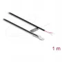 Delock Temperatursensor-Kabel M4 mit 2 offenen Kabelenden, PVC rund, B25/85 3435K, 1 m