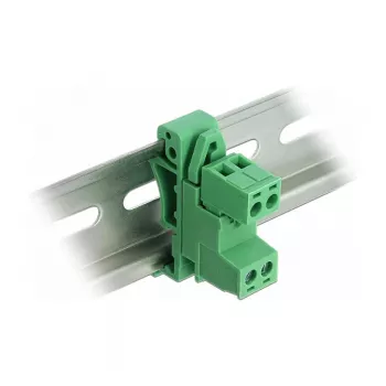 DELOCK Klemmenblock-Set für DIN-Schiene 2-polig Rastermaß 5,08 mm gewinkelt