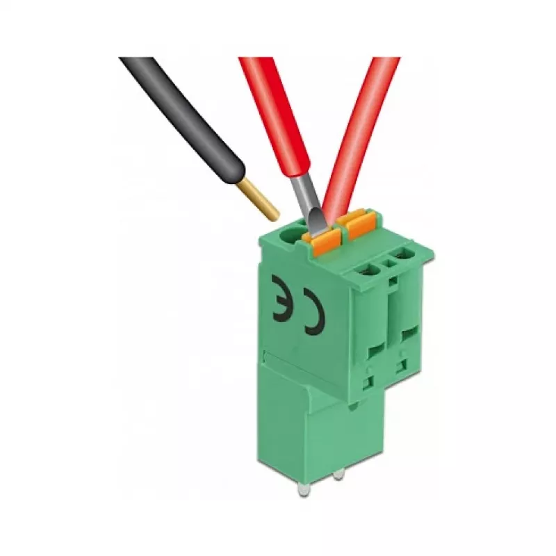Delock Klemmenblock-Set für Leiterplatte, 2-polig, 5,08 mm Rastermaß, vertikal 66500