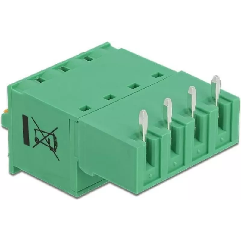 Delock Klemmenblock-Set für Platine 4-polig 5,08 mm Rastermaß horizontal 66506