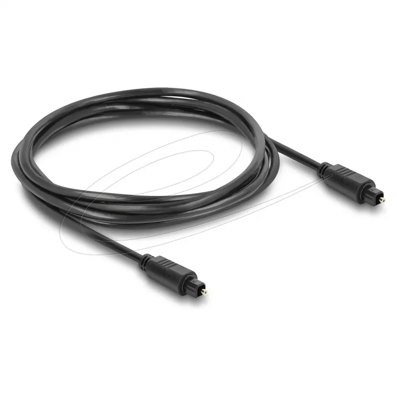 Delock TOSLINK-Kabel, Stecker auf Stecker, 4 mm Durchmesser, 1,5 m, Schwarz