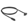 Delock TOSLINK Optisches Audiokabel 1m - 90° abgewinkelt auf gerade - 4mm - Schwarz