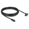 Delock TOSLINK Optisches Audiokabel 5m, 90° abgewinkelte auf gerade Stecker, 4mm, Schwarz