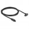 Delock TOSLINK Optisches Audiokabel, 90° abgewinkelt auf gerade, 3 m, Schwarz