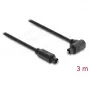 Delock TOSLINK Optisches Audiokabel, 90° abgewinkelt auf gerade, 3 m, Schwarz