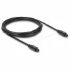 Delock TOSLINK Optisches Audiokabel, Stecker auf Stecker, 3 m, 4 mm, Schwarz